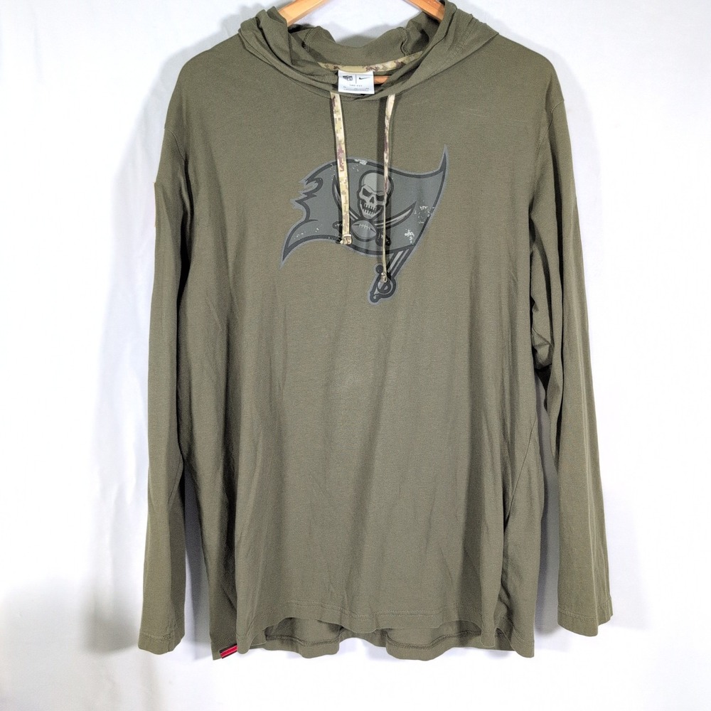 Nike x Tampa Bay Buccaneers Salute To Service Hoodie Olive Green Camo Logo XL